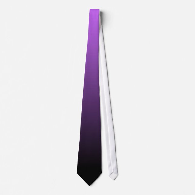 Purple black fading simple necktie (Front)