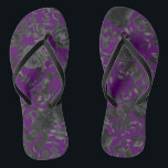 Purple Black Floral Wedding Gothic Thongs<br><div class="desc">Gorgeous and elegant purple and black rose gothic wedding design is great for fall and winter weddings with bold rich deep colours.</div>