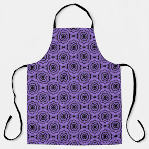 Purple Black Flower Seamless Pattern Apron