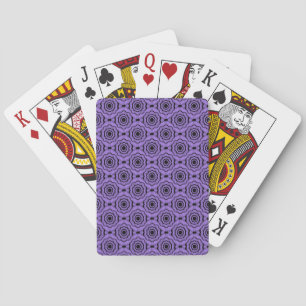 Purple Black Flower Seamless Pattern Playing Cards