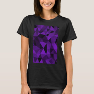 Purple black geometric mesh pattern T-Shirt