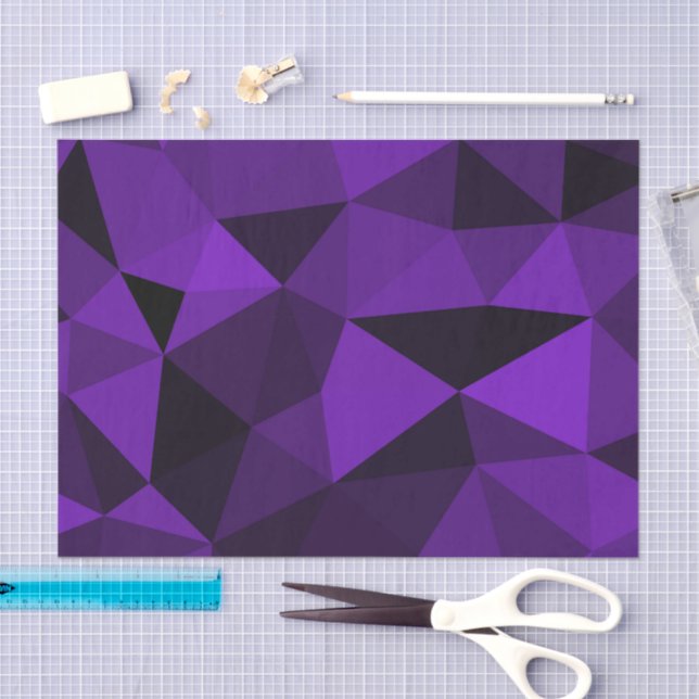 Purple black geometric mesh pattern tissue paper (Craft)