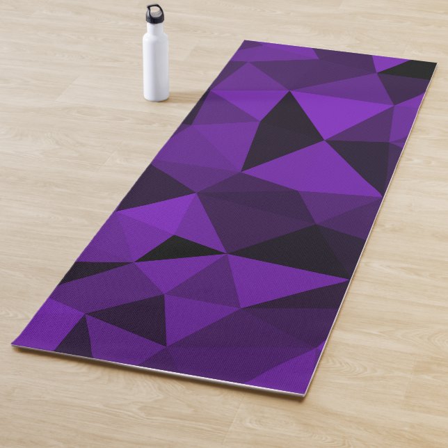Purple black geometric mesh pattern yoga mat (In Situ)