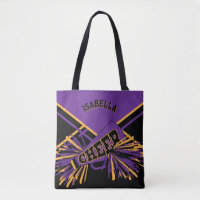 Purple, Black & Gold Cheerleader Design