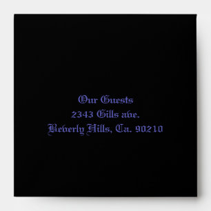 Purple & Black Goth Lace Wedding Envelope