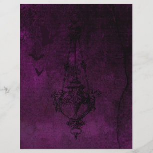 Purple & Black Gothic Scrapbook Paper