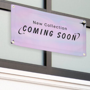 Purple Black Gradient Modern Coming Soon Promo Banner