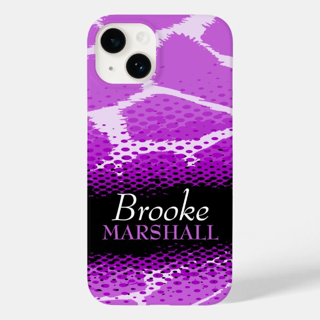 Purple black graphic animal print  Case-Mate iPhone case (Back)