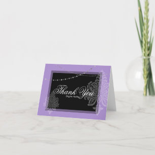 Purple & black holiday card