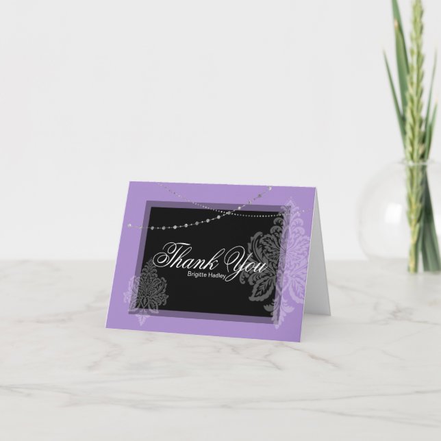 Purple & black  holiday card (Front)