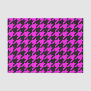 Purple Black Houndstooth Check Tissue Paper