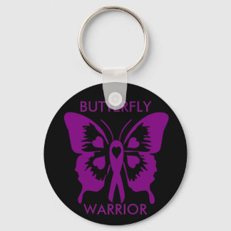 Purple/Black key chain Butterfly Warrior