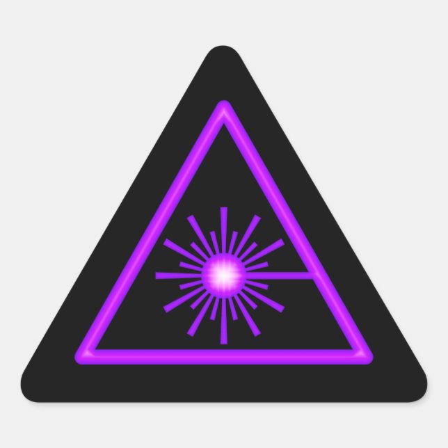Purple & Black Laser Symbol Sticker (Front)