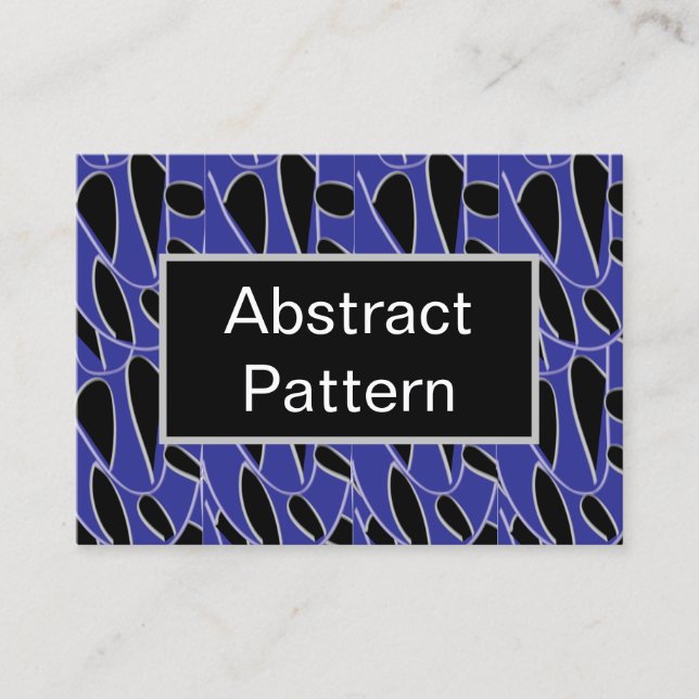 Purple Black Modern Abstract  Business Card (Front)