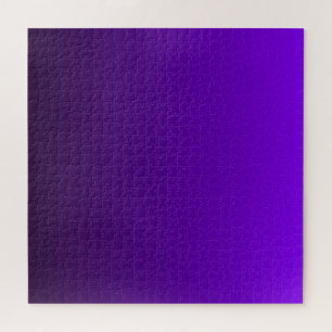 Purple & Black   Modern Colour Gradient Ombre Jigsaw Puzzle