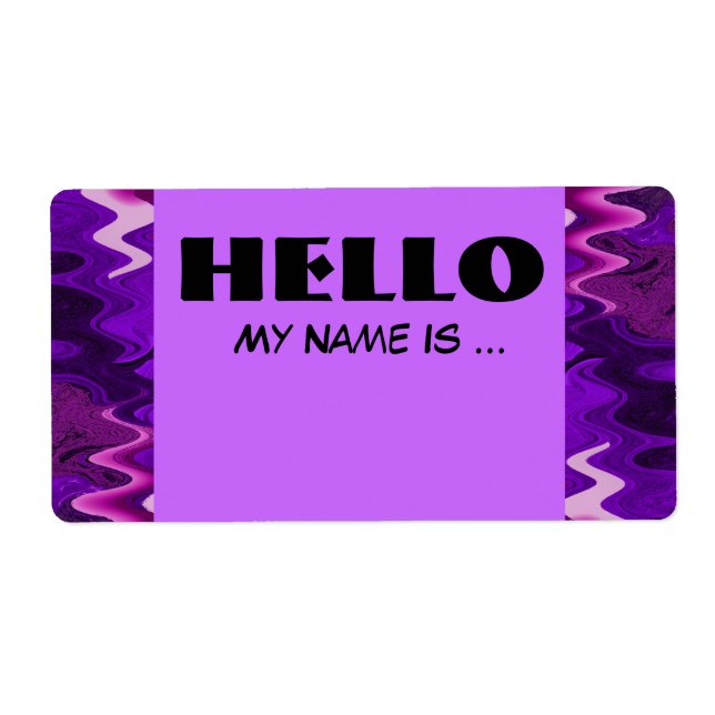 purple black name badge (Front)