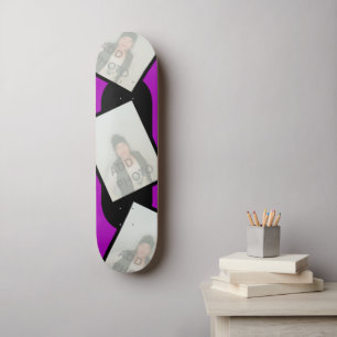 Purple Black Photo Skateboard