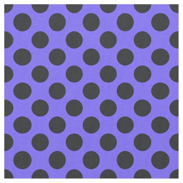 Purple & Black Polka Dot Fabric (Close Up)