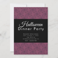 Purple & Black Spiderwebs Halloween Dinner Party