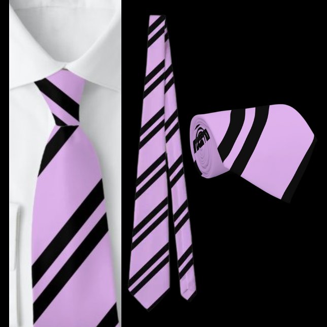 Purple Black Striped Pattern          Tie (Creator Uploaded)