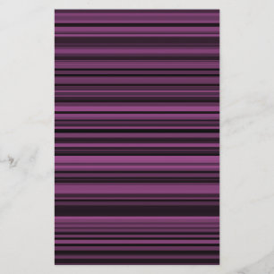 Purple Black Stripes Seamless Pattern Stationery