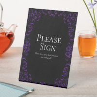 Purple & Black Swirl Gothic Wedding
