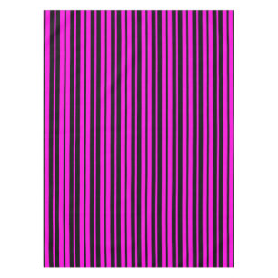 Purple Black Vertical Stripes Pattern Design Tablecloth