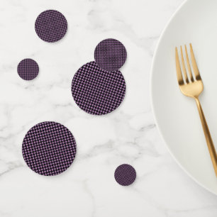 Purple Black Weave Pattern Confetti