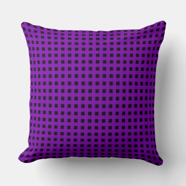 Purple Black Weave Pattern Cushion (Front)