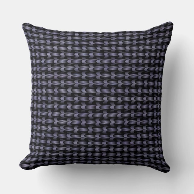 Purple Black Weave Pattern Cushion (Front)