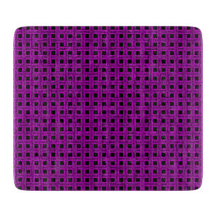 Purple Black Weave Pattern Cutting Board