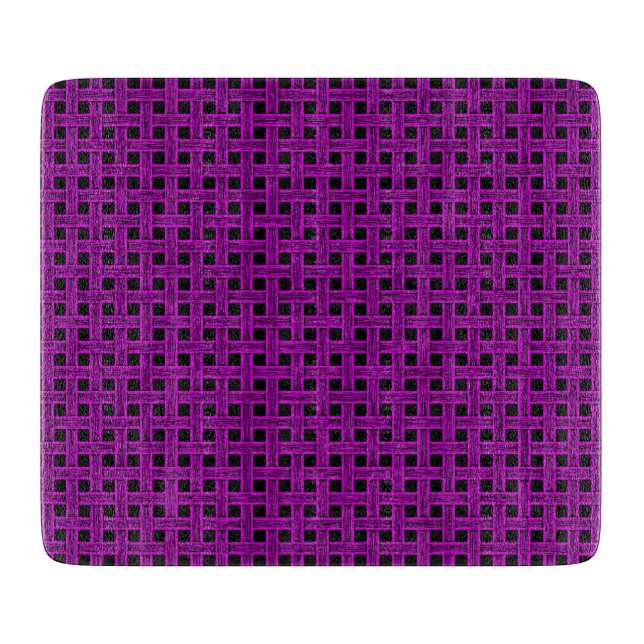 Purple Black Weave Pattern Cutting Board (Front)