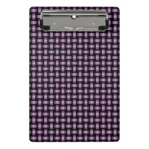 Purple Black Weave Pattern Mini Clipboard