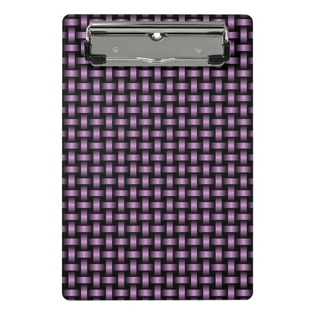 Purple Black Weave Pattern Mini Clipboard (Front)