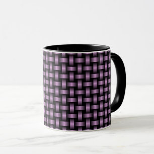 Purple Black Weave Pattern Mug