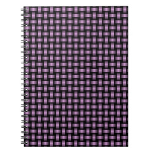 Purple Black Weave Pattern Notebook