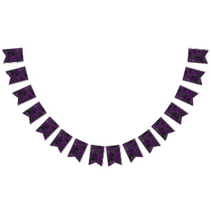 Purple Black Wedding Gothic Roses Bunting