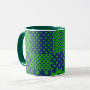 Purple Black White Checkered Pattern Design  Mug