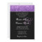Purple Black White Damask Wedding Invitation