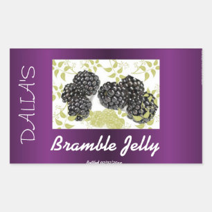 Purple blackberry bramble jam label