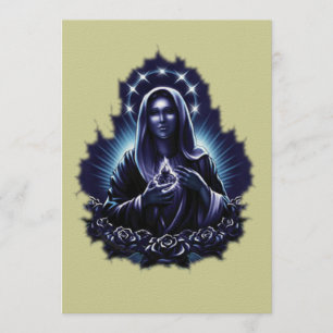 Purple Blessed Virgin Mary Invitation