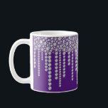 Purple Bling Girly Sparkle  Coffee Mug<br><div class="desc">What a girly mug for the diva in your life. Faux rhinestones enhance the beauty of the royal purple background. Great to add tissue in the bottom and place candies or other little goodies in it and close up with gathered wrapping cellophane and tied with a big purple or white...</div>