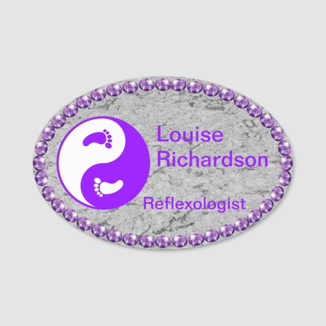 Purple Bling NAME TAG (Front)