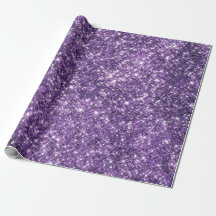 Purple bling wrapping paper