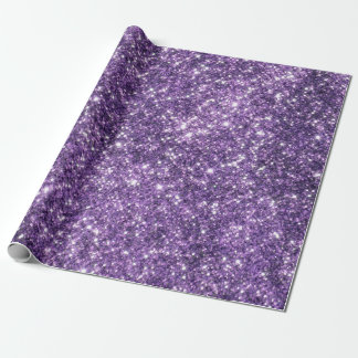 Purple bling wrapping paper