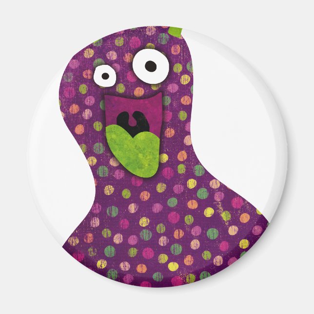 Purple Blob Monster Magnet (Front)