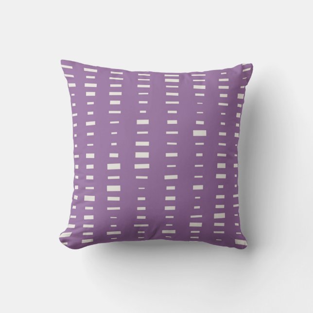 Purple Block Stripe Pillow (Front)