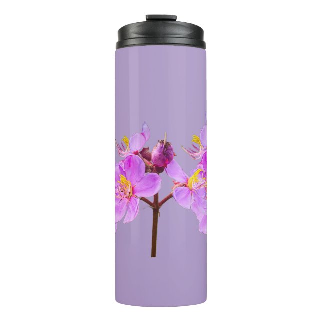 Purple Bloom Thermal Tumbler - Keep Your Drinks Ho (Front)