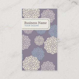Purple Blooming Flower Business Card
