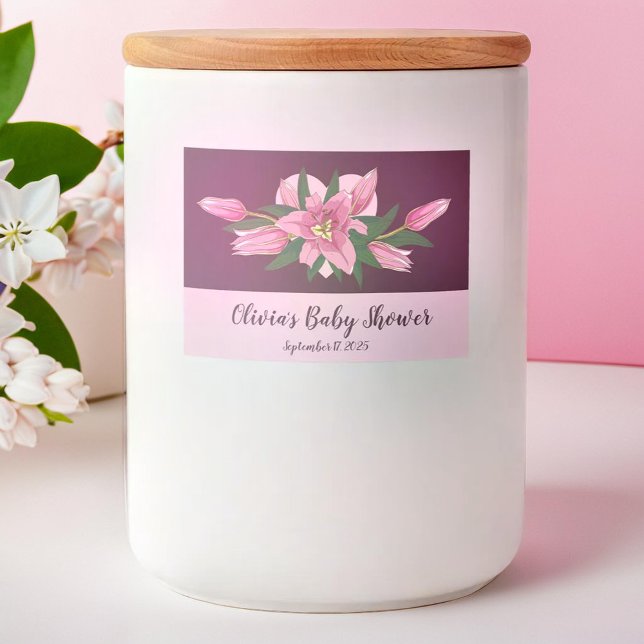 Purple Blooming Lily  Food Label (Purple Blooming Lily Food Label)